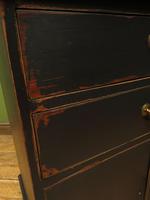 Small Antique Black Painted Cabinet with Drawers, Printer Cupboard, Gothic (15 of 17) Small Antique Black Painted Cabinet with Drawers, Printer Cupboard, Gothic (15 of 17)