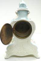Antique 8 Day Porcelain Mantel Clock Sevres Egg Shell Blue Floral French Mantle Clock (12 of 12) Antique 8 Day Porcelain Mantel Clock Sevres Egg Shell Blue Floral French Mantle Clock (12 of 12)