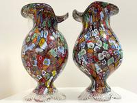 2 Beautiful Italian Murano Fratelli & Torso Millefiori Glass Vases (2 of 34) 2 Beautiful Italian Murano Fratelli & Torso Millefiori Glass Vases (2 of 34)
