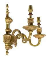 Set of 6 Gilt Metal Twin Branch Wall Lights (2 of 5) Set of 6 Gilt Metal Twin Branch Wall Lights (2 of 5)