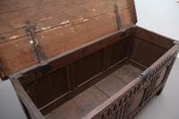 Early 18th Century Carved Oak Coffer with Three Panel Front (3 of 8) Early 18th Century Carved Oak Coffer with Three Panel Front (3 of 8)