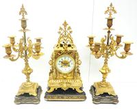 Superb Antique French Ormolu Mantel Candelabra Clock Set Embossed Decoration Finial 8 Day Striking (8 of 15) Superb Antique French Ormolu Mantel Candelabra Clock Set Embossed Decoration Finial 8 Day Striking (8 of 15)