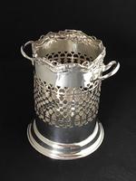Edwardian Silver Plated Reticulated Wine Bottle Holder (6 of 7) Edwardian Silver Plated Reticulated Wine Bottle Holder (6 of 7)