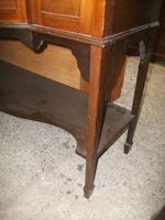 Bow Front Inlaid Mahogany Glazed Cabinet on Tapered Legs (6 of 6) Bow Front Inlaid Mahogany Glazed Cabinet on Tapered Legs (6 of 6)