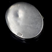 Antique Aesthetic Sterling Silver Oval Locket Pendant Initialled 'M K H' (5 of 11) Antique Aesthetic Sterling Silver Oval Locket Pendant Initialled 'M K H' (5 of 11)