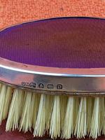 Antique Sterling Silver Hallmarked Purple Brush in Leather Case , 1928 , Birmingham, Daniel Manufacturing Company (4 of 6) Antique Sterling Silver Hallmarked Purple Brush in Leather Case , 1928 , Birmingham, Daniel Manufacturing Company (4 of 6)