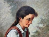 The Fruit Seller - Attractive Original Early 1900s Italian Oil Portrait Painting (3 of 10) The Fruit Seller - Attractive Original Early 1900s Italian Oil Portrait Painting (3 of 10)