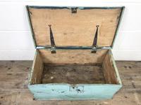 Antique Green Painted Wooden Trunk or Box (4 of 10) Antique Green Painted Wooden Trunk or Box (4 of 10)