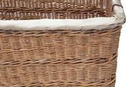 Vintage large strong cane and pig skin log or storage basket (4 of 8) Vintage large strong cane and pig skin log or storage basket (4 of 8)