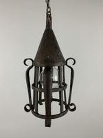 19th Century Blacksmiths Wrought Iron Ceiling Light, Lantern, Rewired (6 of 11) 19th Century Blacksmiths Wrought Iron Ceiling Light, Lantern, Rewired (6 of 11)