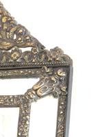 Dutch Repousse Brass Cushion Framed Mirror with Arched Crest (2 of 12) Dutch Repousse Brass Cushion Framed Mirror with Arched Crest (2 of 12)