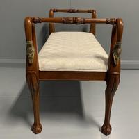 French mahogany and brass Swan neck piano stool (6 of 6) French mahogany and brass Swan neck piano stool (6 of 6)