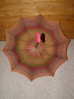 Antique Red / Orange Patterned Canopy Umbrella W/Red Velvet Handle & Canopy Cover (10 of 14) Antique Red / Orange Patterned Canopy Umbrella W/Red Velvet Handle & Canopy Cover (10 of 14)