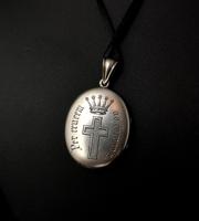Victorian Silver Mourning Locket, Hairwork, Heraldic (7 of 8) Victorian Silver Mourning Locket, Hairwork, Heraldic (7 of 8)