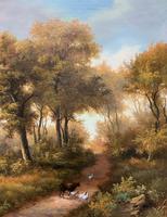 Stunning Large Vintage English Country Farmland Landscape Oil Painting - Signed (5 of 12) Stunning Large Vintage English Country Farmland Landscape Oil Painting - Signed (5 of 12)