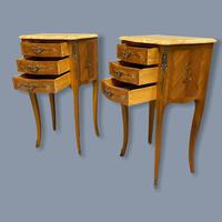 Pair of Marquetry & Marble Top Side Tables (4 of 8) Pair of Marquetry & Marble Top Side Tables (4 of 8)