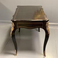 French black lacquer and brass bureau plat (3 of 11) French black lacquer and brass bureau plat (3 of 11)