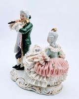 Dresden Germany Porcelain Figurine Musicians Playing Piano & Flute (3 of 9) Dresden Germany Porcelain Figurine Musicians Playing Piano & Flute (3 of 9)