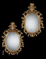 Grand Scale Pair of 19th Century Oval Florentine Carved Giltwood Mirrors (5 of 9) Grand Scale Pair of 19th Century Oval Florentine Carved Giltwood Mirrors (5 of 9)