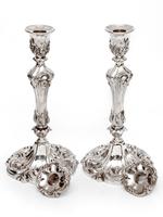 Pair of Decorative Victorian Silver Plated Candle Sticks in a High Rococo Form (2 of 4) Pair of Decorative Victorian Silver Plated Candle Sticks in a High Rococo Form (2 of 4)