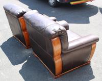 1960's Retro Pair Brown Leather Armchairs (2 of 3) 1960's Retro Pair Brown Leather Armchairs (2 of 3)