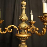 Florentine Gilded Triple Light Polychrome Chandelier (10 of 10) Florentine Gilded Triple Light Polychrome Chandelier (10 of 10)