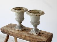 Pair of Vintage French Weathered Medici Urns (3 of 7) Pair of Vintage French Weathered Medici Urns (3 of 7)