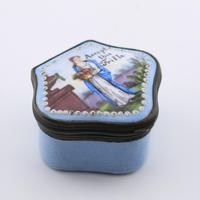 19th Century French Enamel Snuff / Pill Box Inscribed “Accept This Trifle”