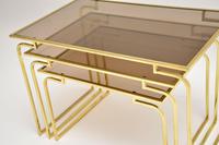 1970’s Vintage Italian Brass & Glass Nest of 3 Tables (10 of 10) 1970’s Vintage Italian Brass & Glass Nest of 3 Tables (10 of 10)