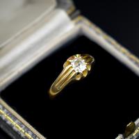 Antique Old Cut Diamond Solitaire Belcher 18ct Gold Ring (2 of 10) Antique Old Cut Diamond Solitaire Belcher 18ct Gold Ring (2 of 10)