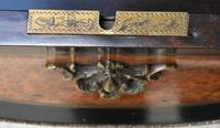 Fine Quality 19th Century French Ebonised & Amboyna Serpentine Sewing Table (21 of 21) Fine Quality 19th Century French Ebonised & Amboyna Serpentine Sewing Table (21 of 21)