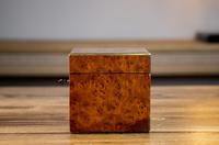 Single Amboyna French Tea Caddy c.1880 (8 of 11) Single Amboyna French Tea Caddy c.1880 (8 of 11)