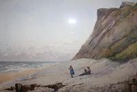 Antique Original Watercolour - A day at the Beach - Mary Sophia Godlee 1860-1932 (2 of 5) Antique Original Watercolour - A day at the Beach - Mary Sophia Godlee 1860-1932 (2 of 5)