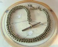 Antique Pocket Watch Chain 1890s Victorian Large Silver Nickel Vertebrae Link Albert (5 of 12) Antique Pocket Watch Chain 1890s Victorian Large Silver Nickel Vertebrae Link Albert (5 of 12)