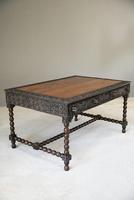 Antique Anglo Indian Carved Padouk Library Table (3 of 34) Antique Anglo Indian Carved Padouk Library Table (3 of 34)