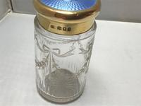 Delightful Silver Gilt & Blue Enamel Jar (2 of 5) Delightful Silver Gilt & Blue Enamel Jar (2 of 5)