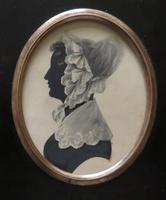 Late Georgian Portrait Silhouette Lady Lace Bonnet (2 of 4) Late Georgian Portrait Silhouette Lady Lace Bonnet (2 of 4)