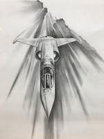 Pair 1950/60's Aeronautical Sketches, Signed (8 of 8) Pair 1950/60's Aeronautical Sketches, Signed (8 of 8)