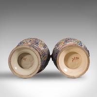 Pair Of Tall Antique Satsuma Vases, Japanese, Ceramic, Decorative, Moriage, 1900 (11 of 12) Pair Of Tall Antique Satsuma Vases, Japanese, Ceramic, Decorative, Moriage, 1900 (11 of 12)