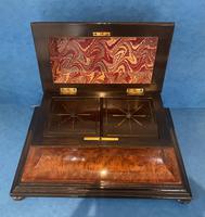 Victorian Burr Cedar & Ebony Shaped Tea Caddy (14 of 20) Victorian Burr Cedar & Ebony Shaped Tea Caddy (14 of 20)