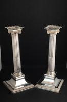 Pair of Late Victorian Silver Plated Corinthian Column Candlesticks (2 of 6) Pair of Late Victorian Silver Plated Corinthian Column Candlesticks (2 of 6)