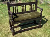 Victorian Oak Hall Twin Bench (4 of 5) Victorian Oak Hall Twin Bench (4 of 5)