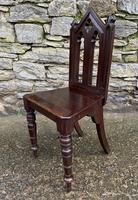 Antique Gothic Oak Hall Chair (4 of 13) Antique Gothic Oak Hall Chair (4 of 13)