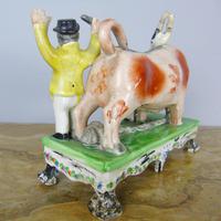 Rare Bull Baiting Staffordshire Figure Obadiah Sherratt (8 of 11) Rare Bull Baiting Staffordshire Figure Obadiah Sherratt (8 of 11)