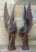 Good Pair of Carved Oak Angels 19th Century (3 of 12) Good Pair of Carved Oak Angels 19th Century (3 of 12)