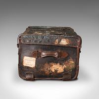 Vintage Overseas Voyage Trunk, English, Leather, Travel Case, Luggage c.1930 (4 of 12) Vintage Overseas Voyage Trunk, English, Leather, Travel Case, Luggage c.1930 (4 of 12)