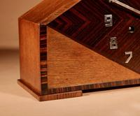 Very Stylish Typical Art Deco Amsterdam School Oak & Macassar Ebony / Coromandel Mantel Clock (5 of 8) Very Stylish Typical Art Deco Amsterdam School Oak & Macassar Ebony / Coromandel Mantel Clock (5 of 8)