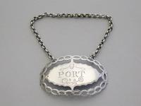 George III Pierced Silver Wine Label 'Port', Unmarked - Probably by Hester Bateman c.1780 (3 of 7) George III Pierced Silver Wine Label 'Port', Unmarked - Probably by Hester Bateman c.1780 (3 of 7)