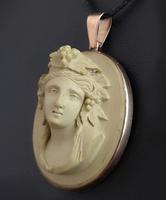 Antique Lava Cameo Pendant, 9ct Rose Gold (3 of 14) Antique Lava Cameo Pendant, 9ct Rose Gold (3 of 14)