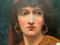 Fine Original 19th Century Antique Portrait Oil Painting of a Stunning Young Gypsy Girl (9 of 11) Fine Original 19th Century Antique Portrait Oil Painting of a Stunning Young Gypsy Girl (9 of 11)